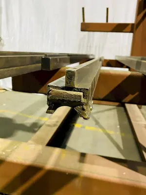 10'2" (122") PRESS BRAKE BOTTOM ROUND FEMALE DIE. STOCK 0100921