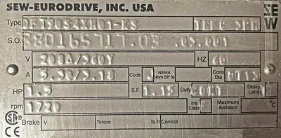 NEW SEW-EURODRIVE, INC. USA DFT90S4XN01-KS