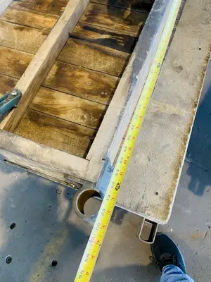 (2) 29" X 60" WOODEN MATERIAL CARTS WITH CASTERS. STOCK # 0312821