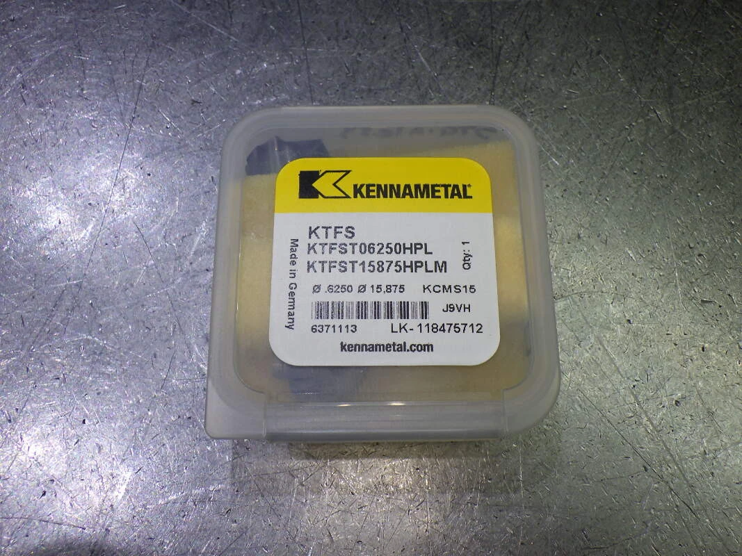 Kennametal 5/8" Carbide Drill Tip Insert QTY2 KTFST06250HPL KCMS15 (LOC430)