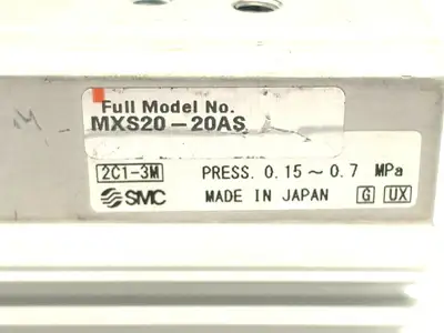 MXS20-20AS | SMC  Dual Rod Slide Table Guided Cylinder 20mm Bore 20mm Stroke - Used
