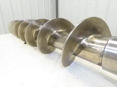 Stainless Steel Screw Feed Auger Food Grade 6-9/16" OD 50-1/2"L Custom