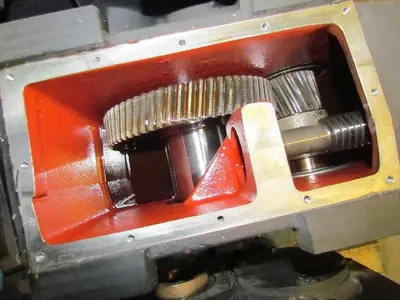 302:1 Ratio 5.8RPM Large Combo Worm Spur Gear Box Speed Reducer Iron Case 132lb