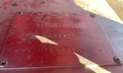 10" WEATHERFORD MODEL "SUT" PORTABLE PIPE HYDRDAULIC BREAK-OUT & BUCKING MACHINE: STOCK #18037