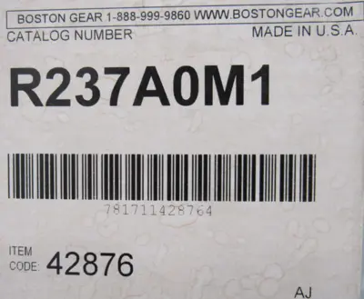 NEW BOSTON GEAR R237A0M1 SPIRAL BEVEL GEARBOX 2:1
