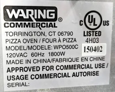 USED WARING WPO500C