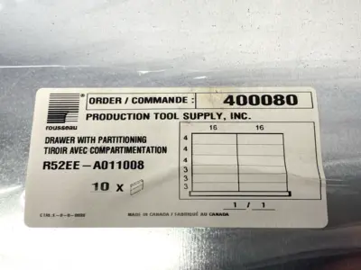 NEW ROUSSEAU METAL DRAWER WITH PARTITIONING PKG OF 10