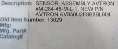 NEW AVTRON AV850-U2FB8BL004 INCREMENTAL ENCODER AV5-8BL004 AV850U2FB8BL004