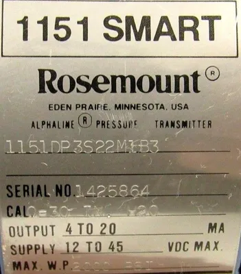 NEW ROSEMOUNT 1151DP3S22M1B3 PRESSURE TRANSMITTER