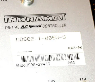 USED INDRAMAT DDS2.1-W050-D DIGITAL A.C. SERVO CONTROLLER DDS2.1W050D