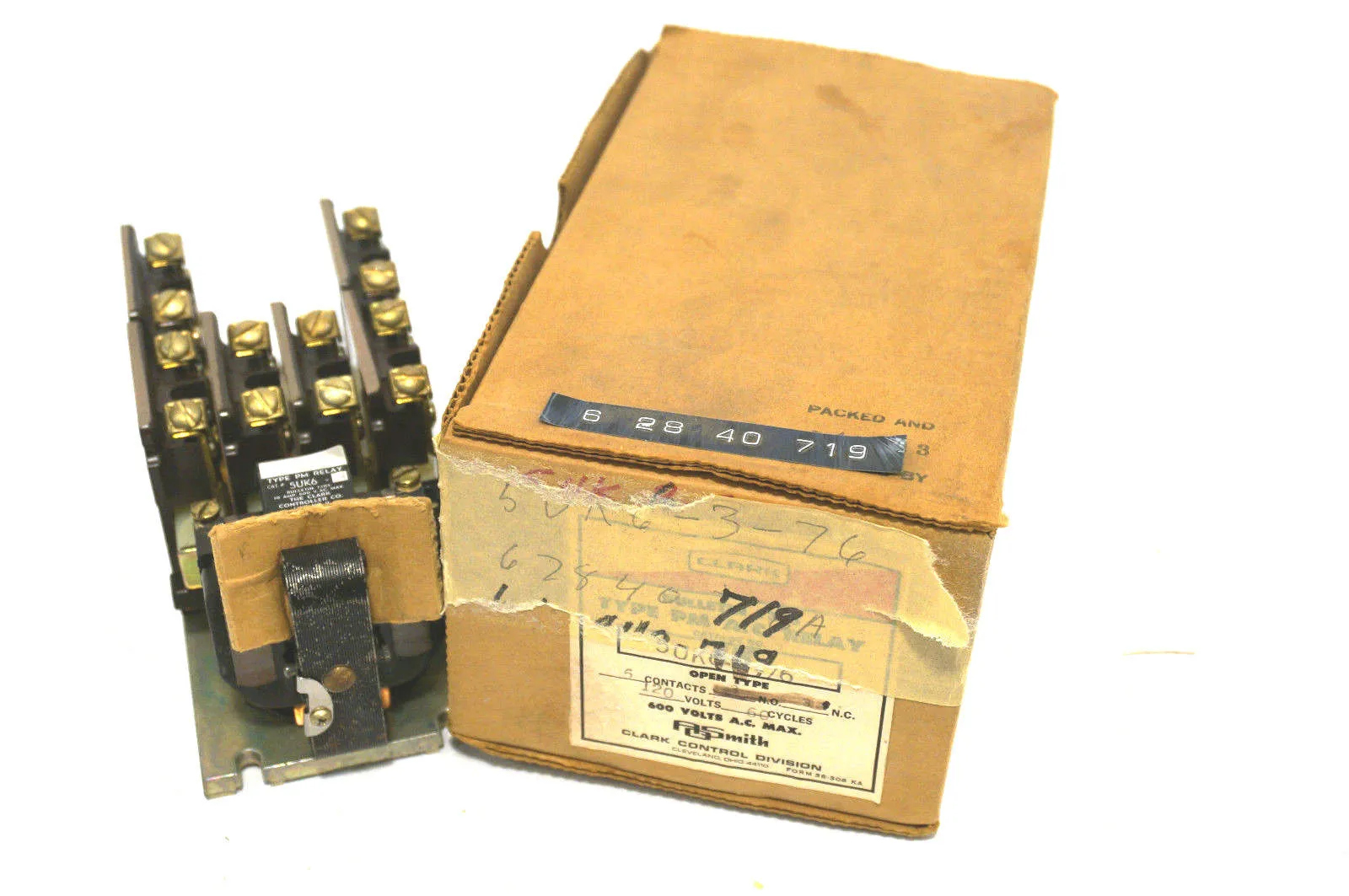 NEW CLARK AO SMITH 5UK6-3-76 PM A.C. RELAY 5UK6376