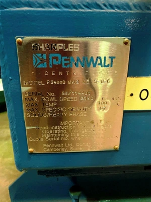 Sharples P35000 MK2 sanitary decanter centrifuge, 316SS.