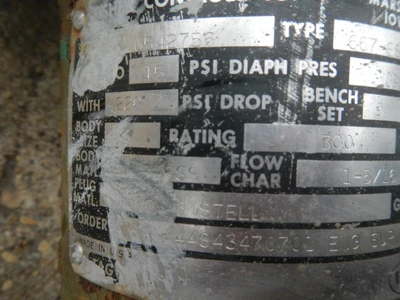 Fisher 1" 300 Class 316 Stainless Steel Control Valve