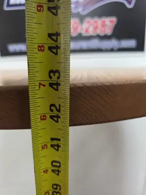 Used Falcon Restaurant Supply, Inc. Used 30" Round Wood Bar Height Table with Base - FG9 Restaurant Equipment (Miscellaneous) Illinois US | Falcon Restaurant Supply #1373569