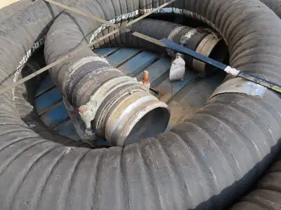 Jason 4470 Dry Bulk Material Suction Hose 5" ID x 47' Gum Rubber 75 PSI