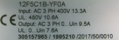 NEW KEB 12F5C1B-YF0A DRIVE 10822541 12F5C1BYF0A