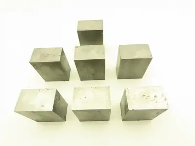 1018 Cold Rolled Steel Flat Bar Stock 1-1/4"x 2"x 2-1/2"L  Lot of 7 Blocks