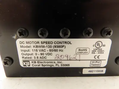 Used KB ELECTRONICS _UNKNOWN_ Industrial Controls Indiana US | Arrow Industrial #1453877