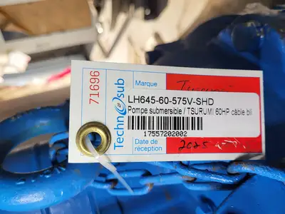 Used TSURUMI LH645-60 Pumps British Columbia CA | Lenmark #1743893