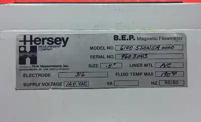 Used HERSEY 1/2" BEP MAGNETIC FLOWMETER Flowmeters South Carolina US | Palmetto Automation #1159344