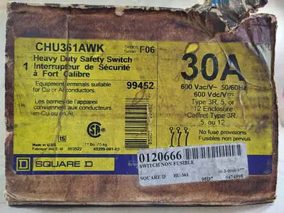 NEW SQUARE D CHU361AWK