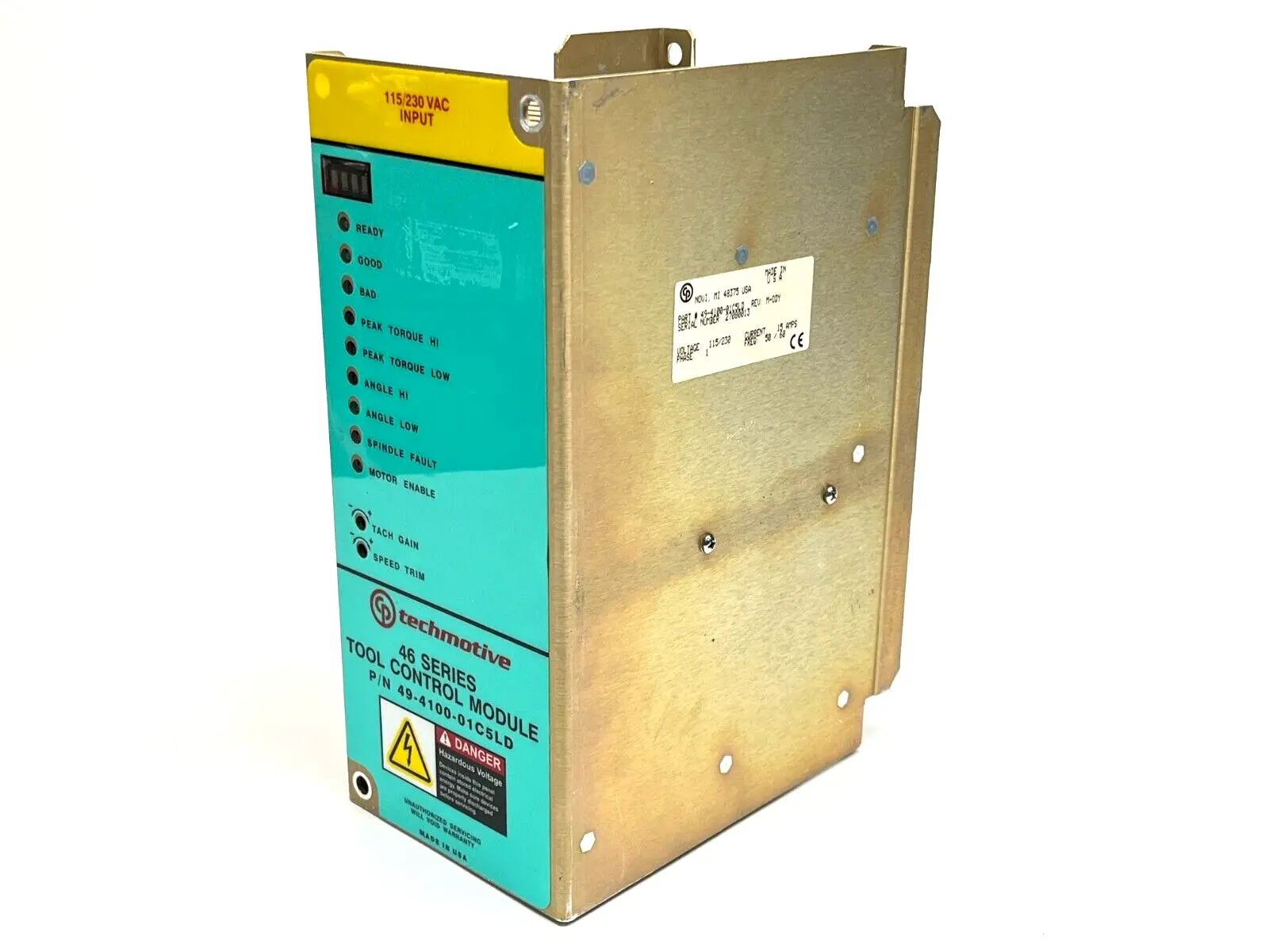 49-4100-01C5LD | Techmotive  Tool Control Module 46 Series Rev: M-ODY 15A 115/230V - For parts or not working