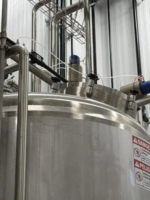 2022 JBT A&B Process Systems Stainless Steel Jacketed Tank with Mixer — MAWP 14.9 PSI @ 200°F — S/N 2106760303C