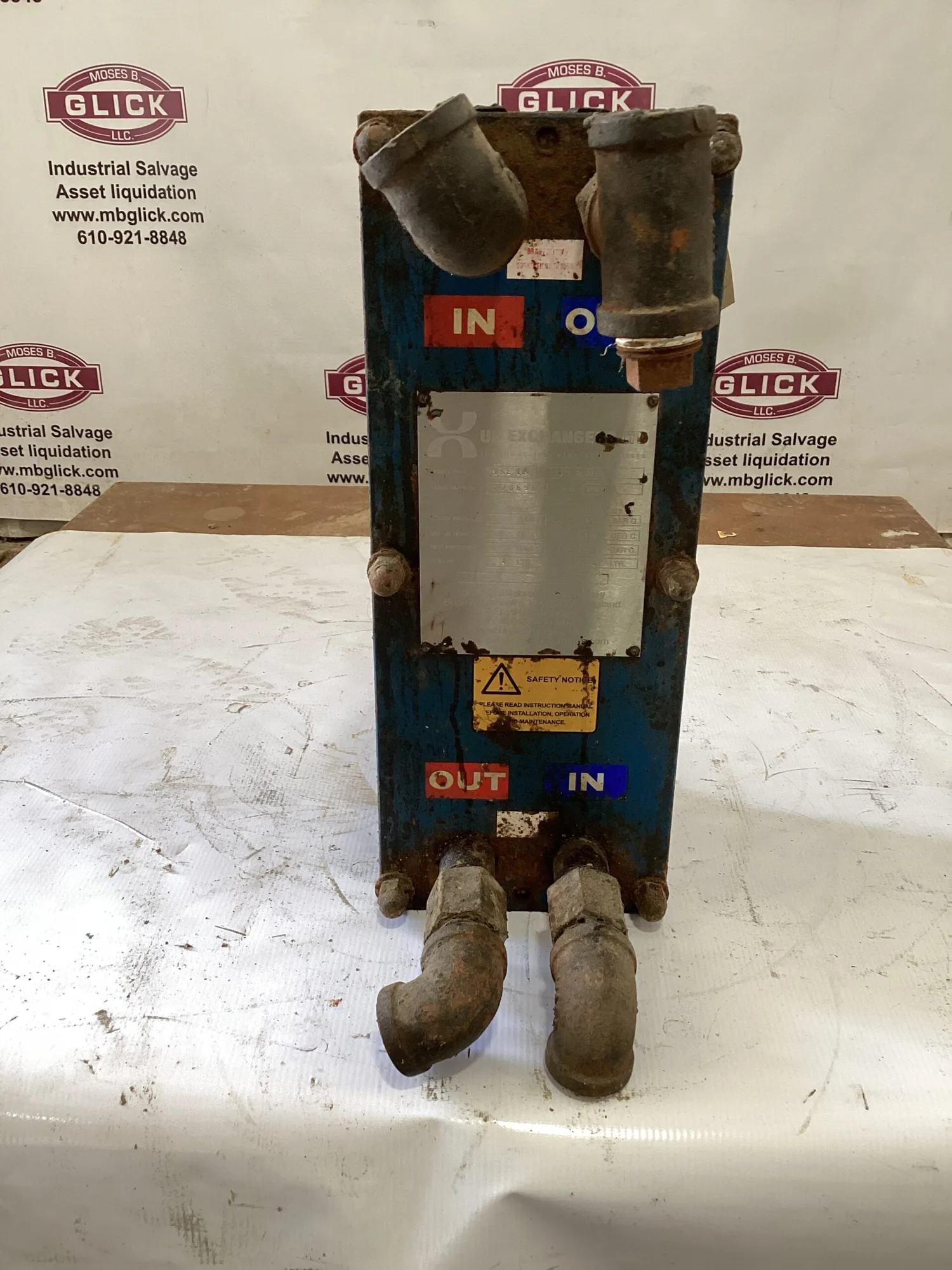 UK Exchanger UKE-1A 43 Plate & Frame Heat Exchanger 87PSI 212°F