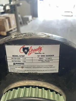 GRIZZLY, G7297 12" DISC SANDER