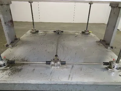 1" Aluminum Top  Steel Base Work Bench Table 43"x45" x 18-30"Adjustable Height