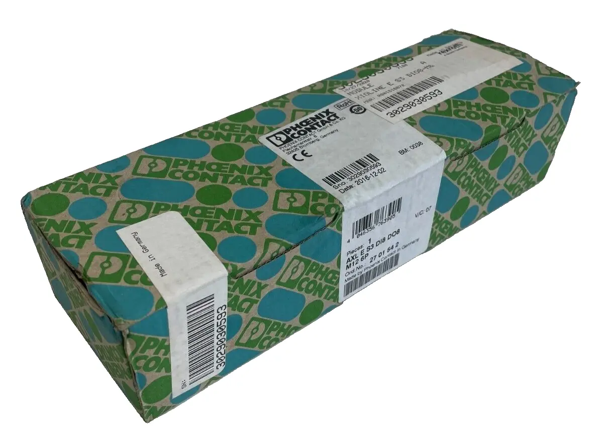 NEW PHOENIX CONTACT AXL E S3 DI8 DO8 M12 6P MODULE 2701542 AXLES3DI8DO8M126P