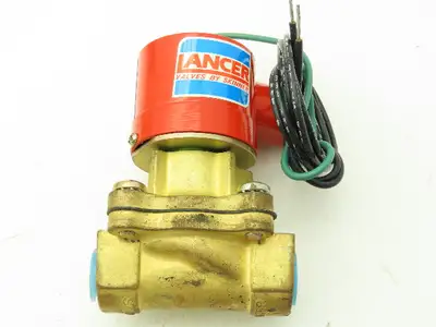 Lancer 4LE2HB3052 2-Way Skinner Solenoid Valve 3/8" NPT N.C. 0-50psi 120v