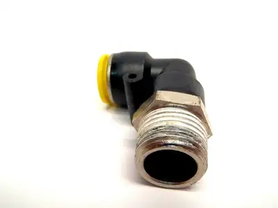 Used Clippard Plastic Male Elbow 1/2 OD Tubing 20mm Male Thread Parts (Hydraulics and Pneumatics) Michigan US | Maverick Industrial Sales #1454072