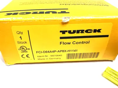 USED TURCK INLINE FLOW MONITOR SENSOR PNP OUTPUT 6870640