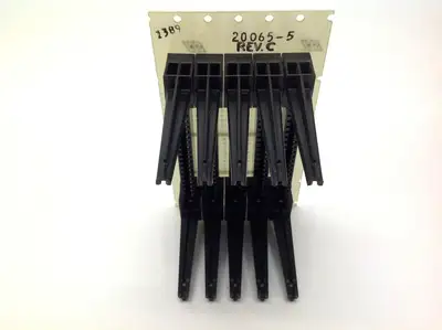 USED SCI REV. C CARD RACK W/ (5) EZM18HRMH-S38 CONNECTORS