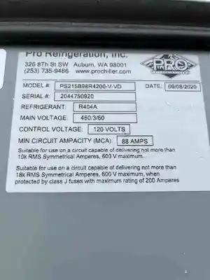 USED PRO REFRIGERATION INC. PS215B98R4200-V-VD
