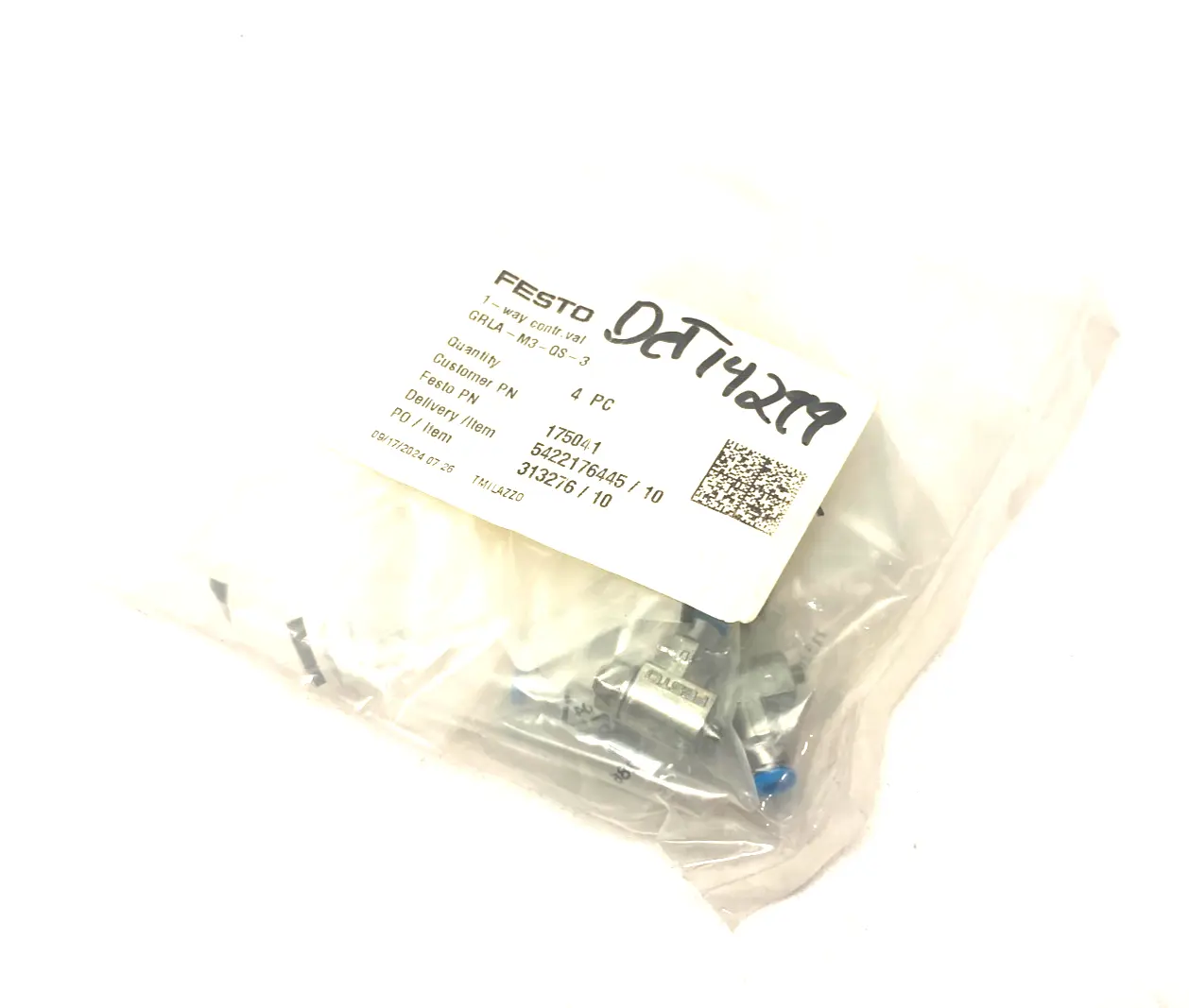 NEW FESTO ONE-WAY FLOW CONTROL VALVE