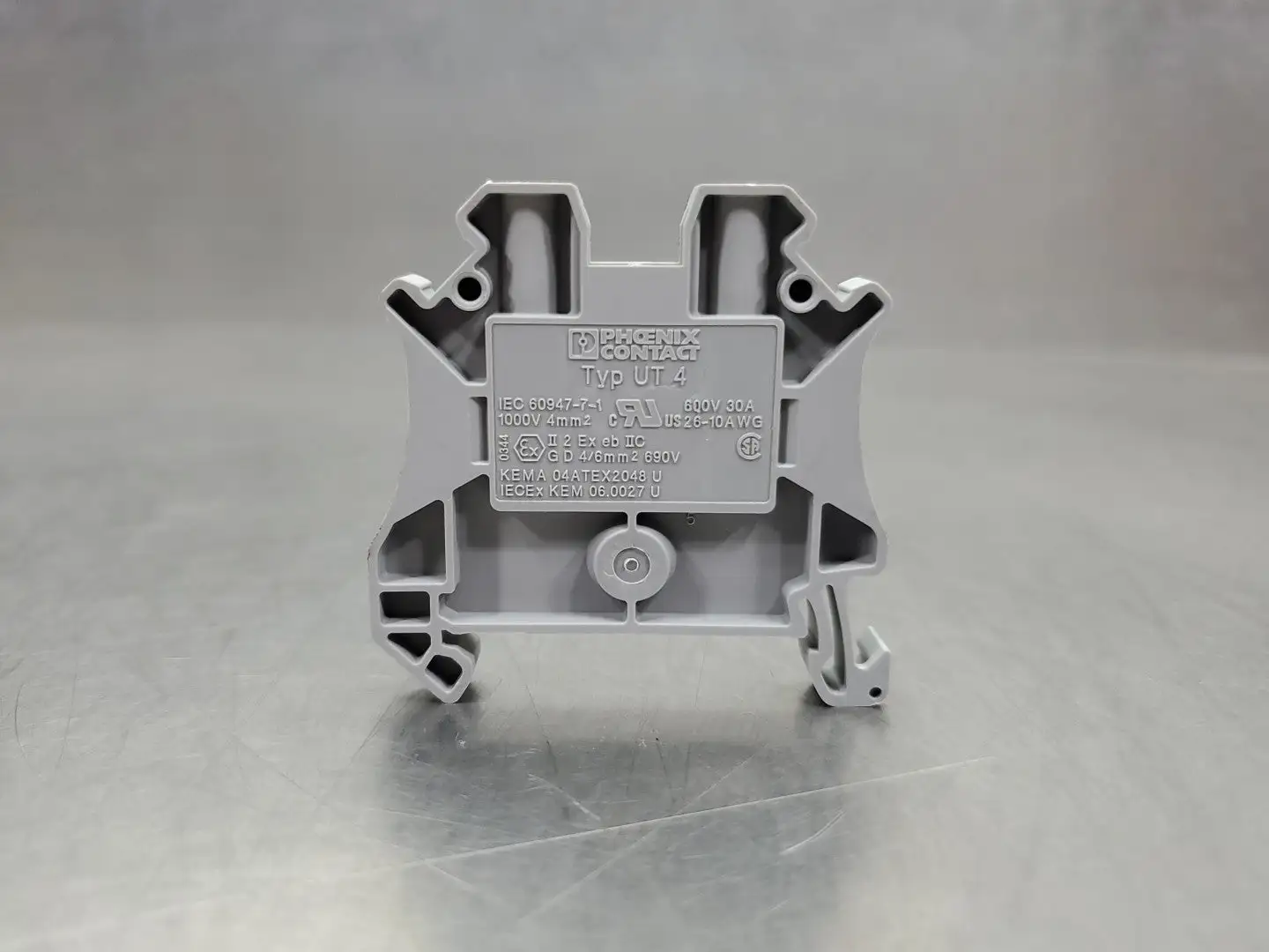 Phoenix Contact Type UT 4 Terminal Block, 600V, 30A, Lot of 10. 4A-43.1