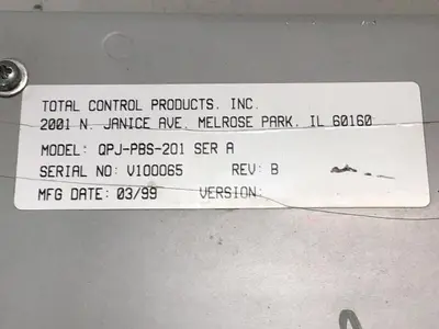 USED TOTAL CONTROL QPJ-PBS-201