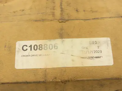 Crown C108806 Zero Max Gear Drive 1:1 Ration 5/8" Shaft 2 Way Right Angle