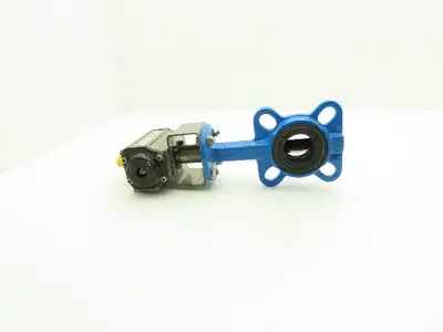 Tri-Matic AG 0004A088 1.5"x 2" Wafer Butterfly Valve w/Pneumatic Spring Actuator