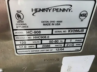 Used Henny Penny Used Henny Penny HC-908 Half Height Heated Warming Holding Cabinet 120V 2086W Hot Food Warming, Holding, & Transport Cabinets Illinois US | Falcon Restaurant Supply #1376766