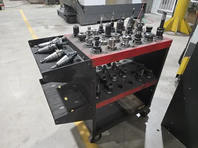 Cart and Contents; Approx (42) Cat 40 Tool Holders