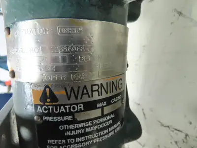 Fisher Control Pneumatic Diaphragm Actuator Lined PTFE Valve 1" Actuator 30 Sz