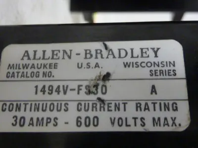 USED ALLEN BRADLEY 1494V-DS30 SER A