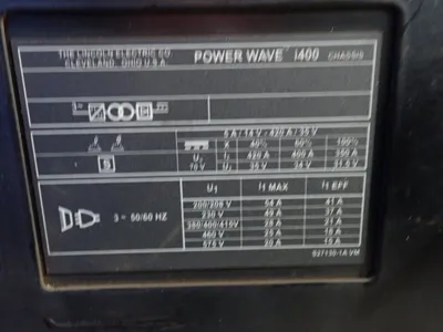 USED LINCOLN ELECTRIC POWER WAVE I400