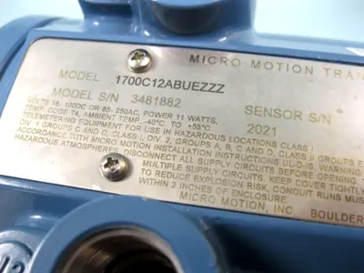 USED Micro Motion 1700 C12 AB UEZZZ