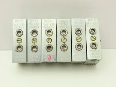 DropsA SX1-25 Modular Lubricator Divider Valve Block 1/8" BSP Lot of 6