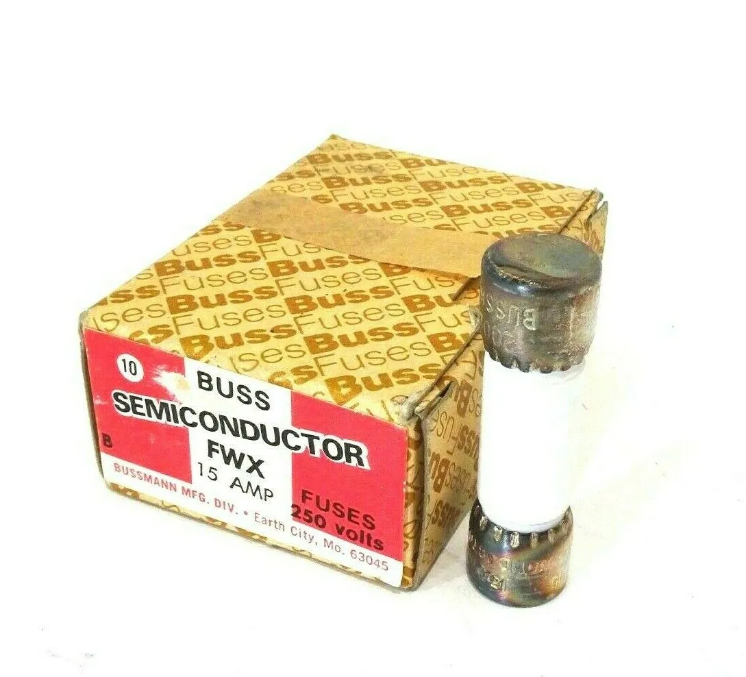 10 NEW BUSSMANN FWX 15 AMP SEMI CONDUCTOR FUSES 250V