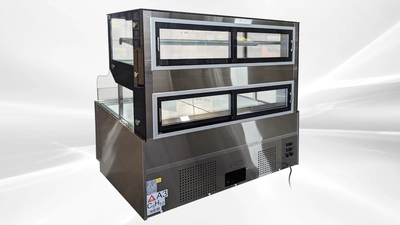 171-0288 59" Open Air Self Contained Over Under Deli Sandwich Case Cooler